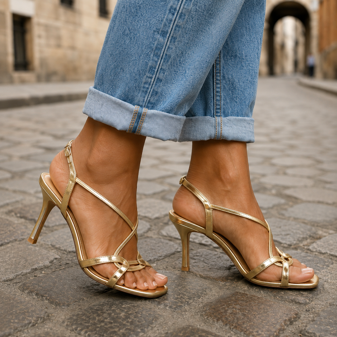 Valeria™ | Tacchi dorati eleganza e comfort