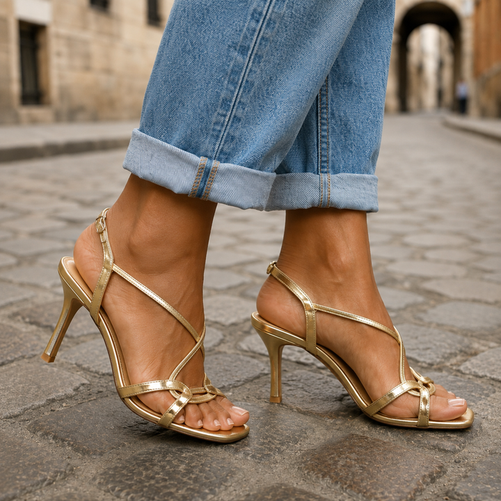 Valeria™ | Tacchi dorati eleganza e comfort