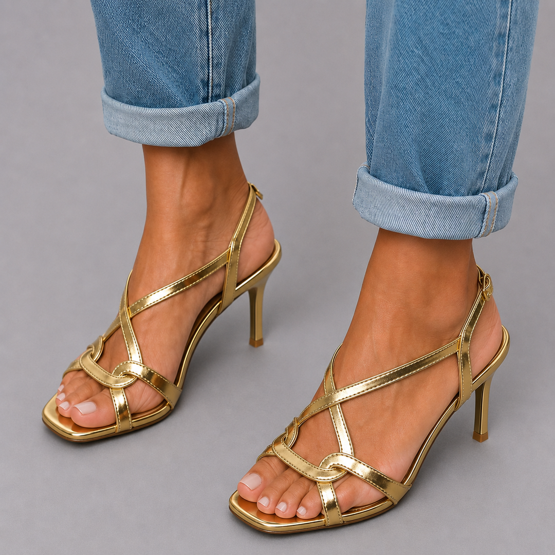 Valeria™ | Tacchi dorati eleganza e comfort