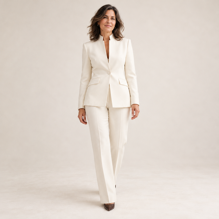 Completo Donna Sartoriale con Blazer e Pantaloni a Gamba Larga
