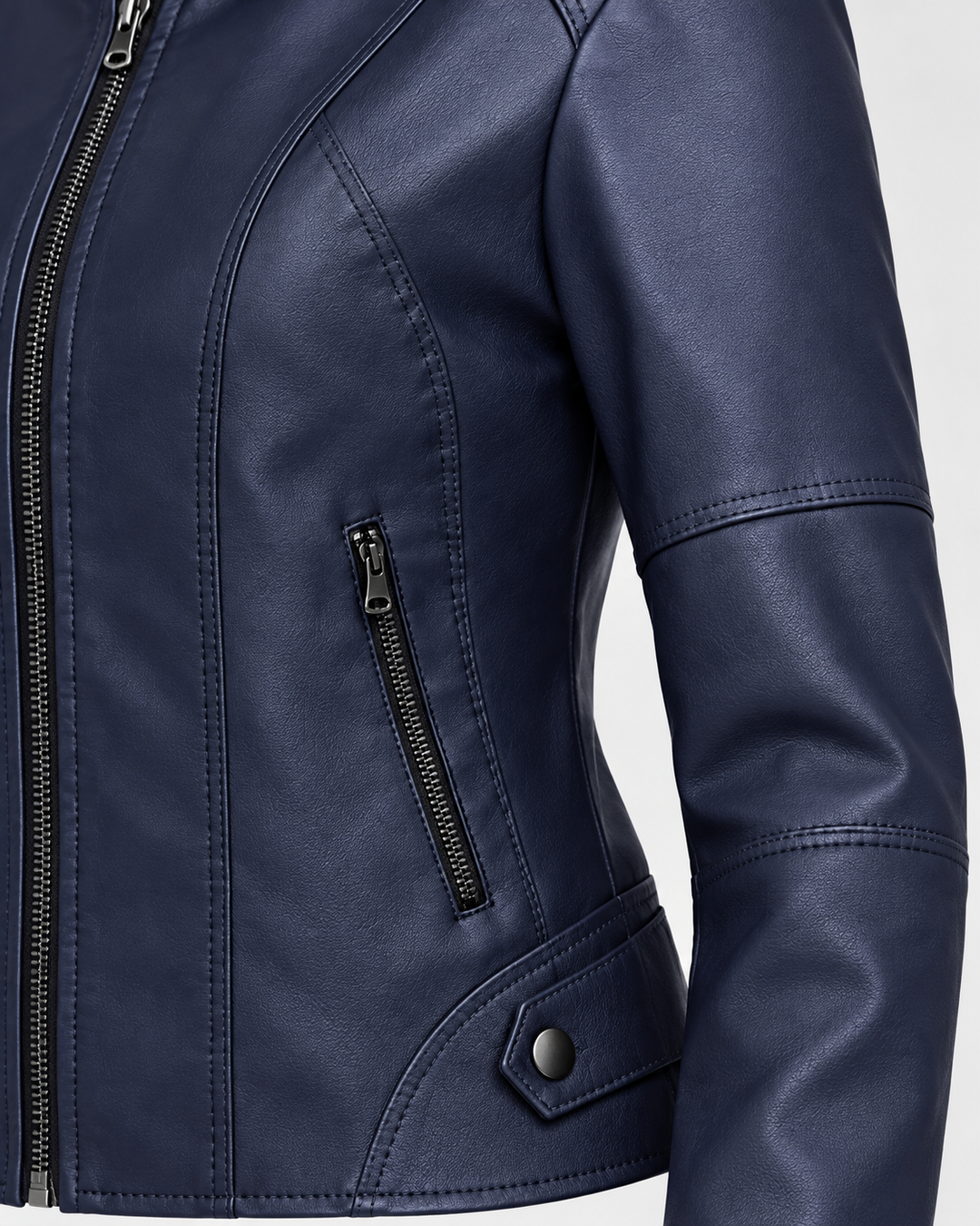 Eleonora™ | Giacca in similpelle con zip e collo alto