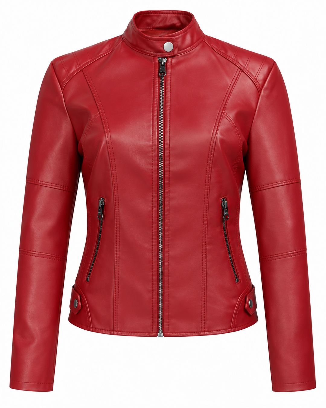 Eleonora™ | Giacca in similpelle con zip e collo alto