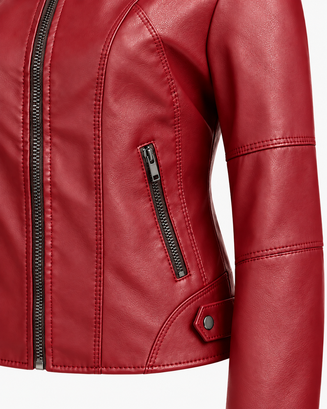 Eleonora™ | Giacca in similpelle con zip e collo alto