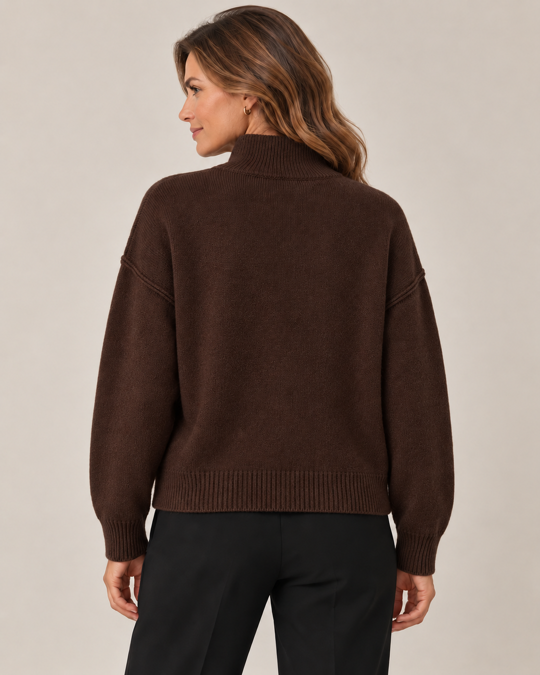Elvira™ | Cardigan con zip e collo alto (Taglia unica)