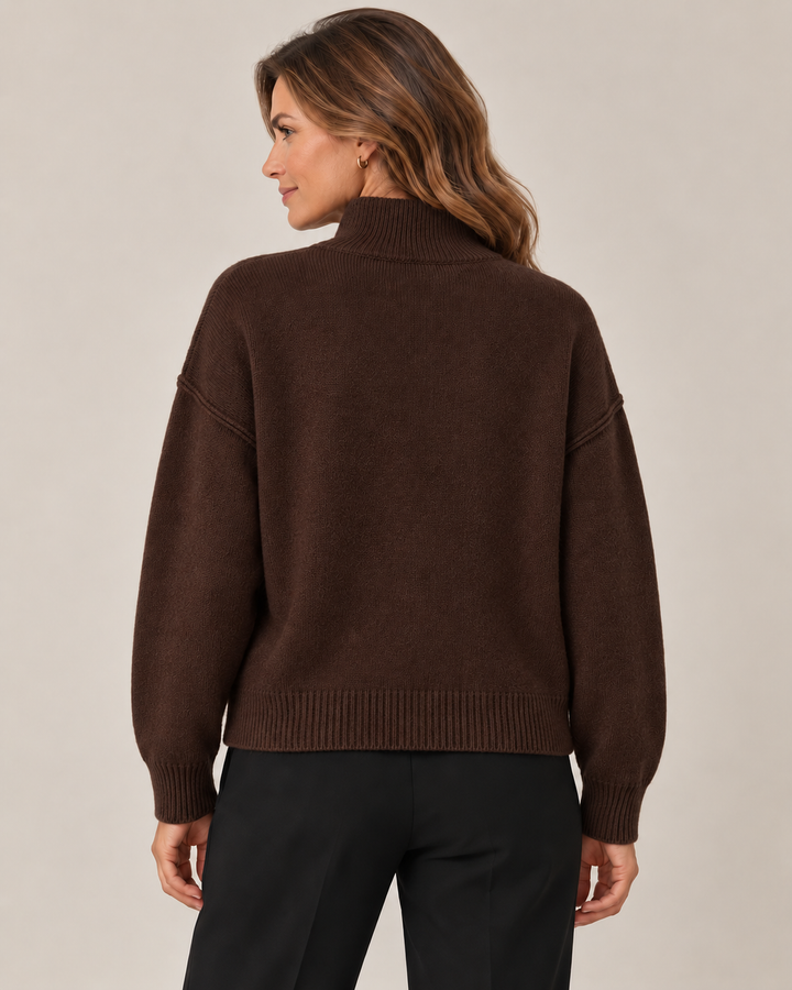 Elvira™ | Cardigan con zip e collo alto (Taglia unica)