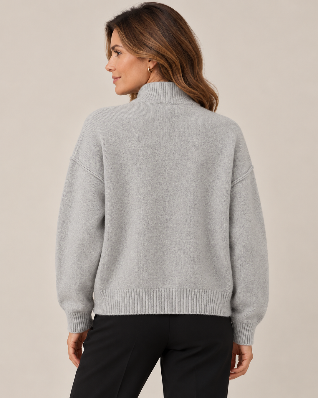 Elvira™ | Cardigan con zip e collo alto (Taglia unica)