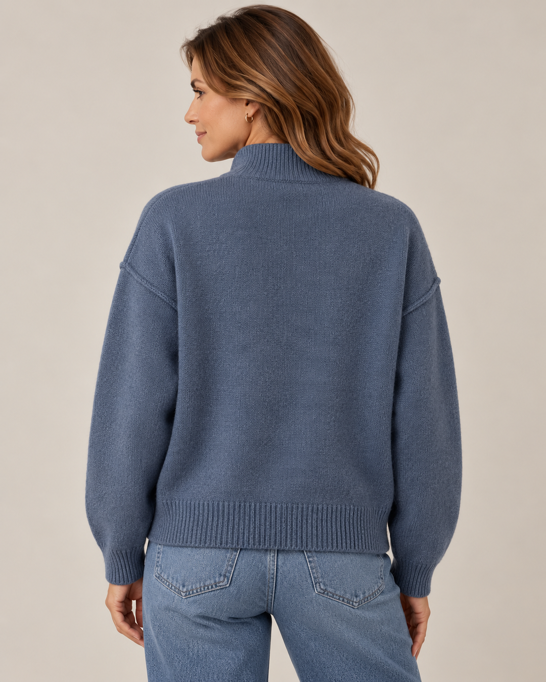 Elvira™ | Cardigan con zip e collo alto (Taglia unica)