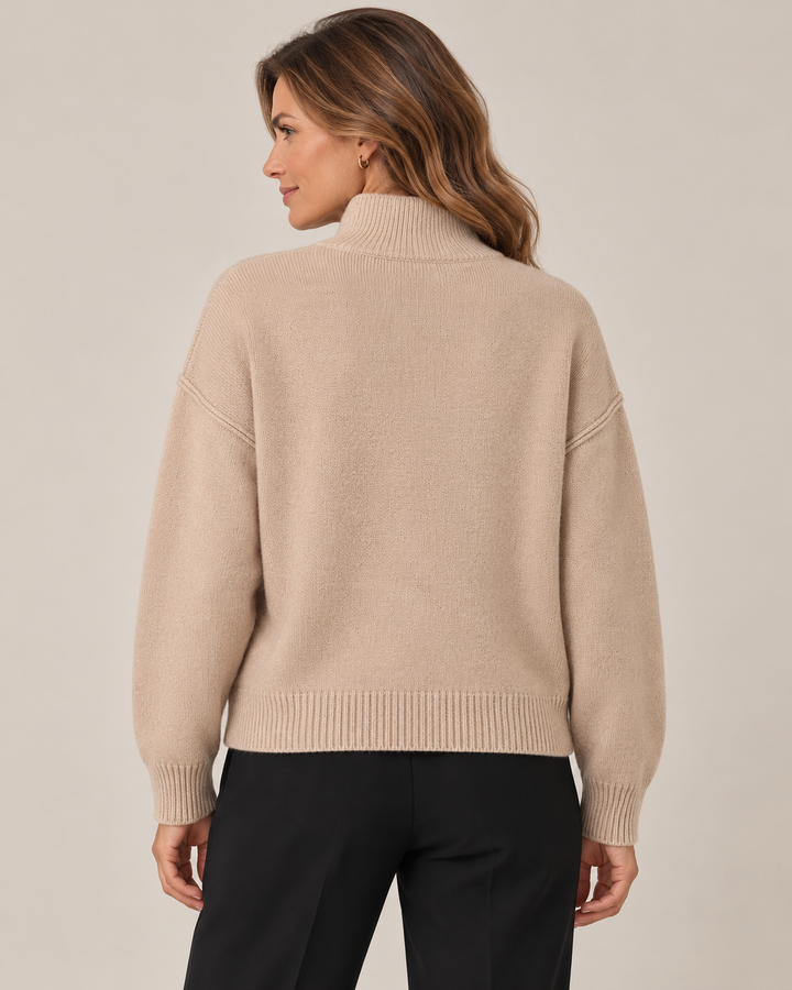 Elvira™ | Cardigan con zip e collo alto (Taglia unica)