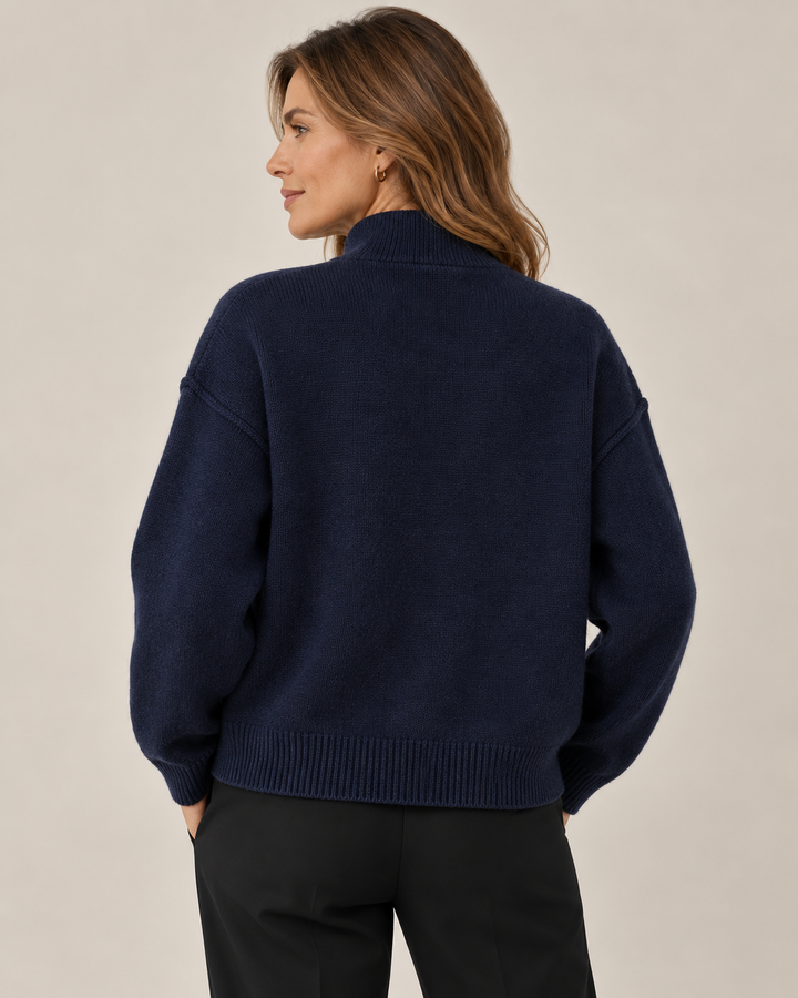 Elvira™ | Cardigan con zip e collo alto (Taglia unica)