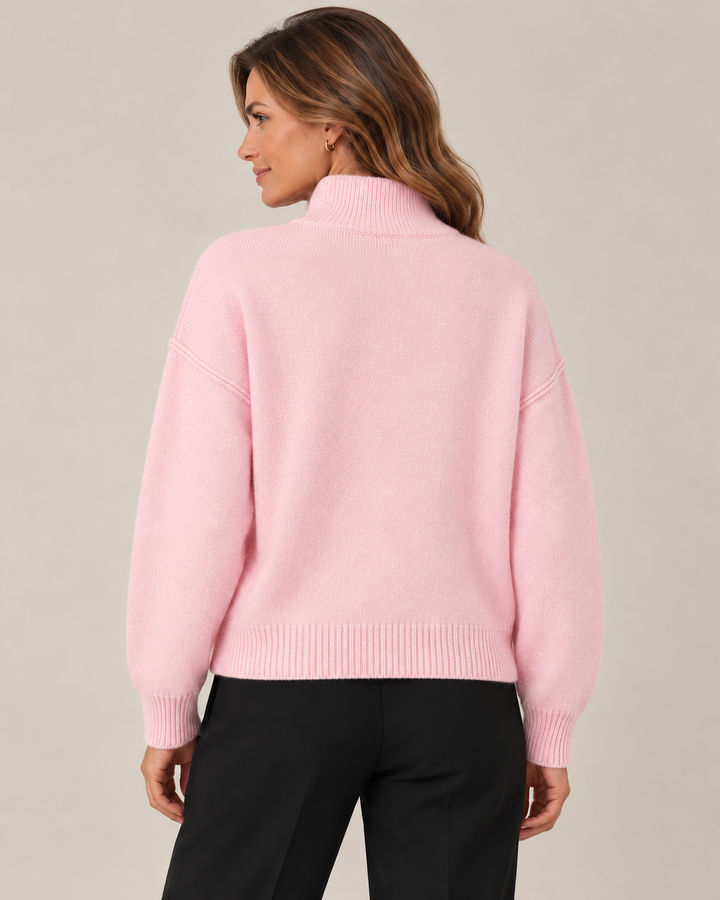 Elvira™ | Cardigan con zip e collo alto (Taglia unica)