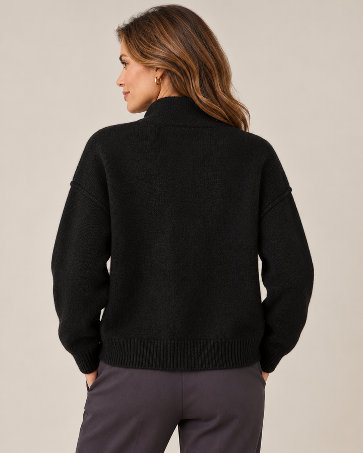 Elvira™ | Cardigan con zip e collo alto (Taglia unica)