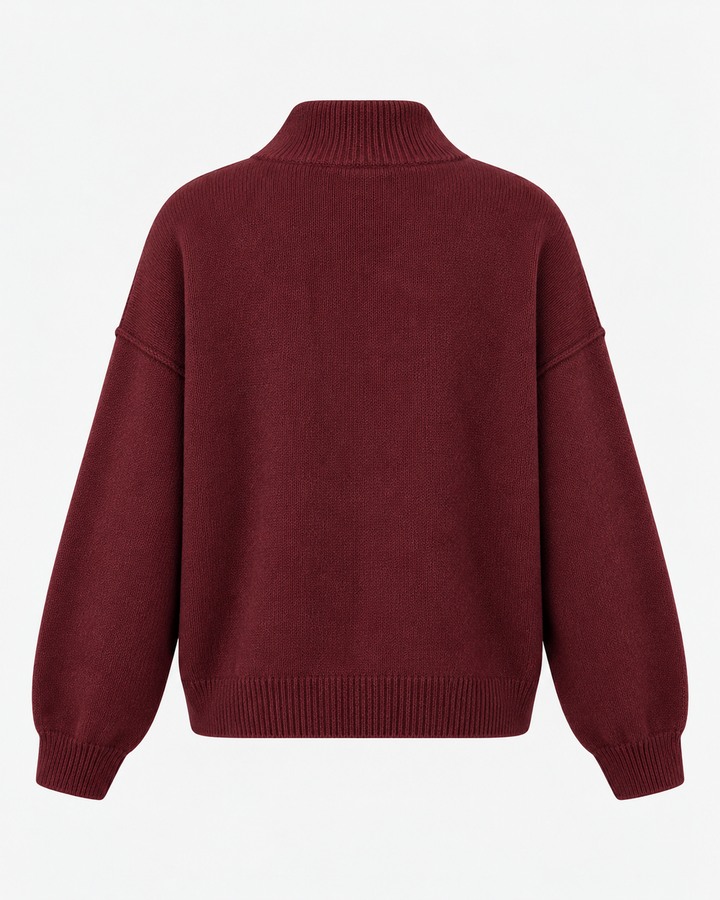 Elvira™ | Cardigan con zip e collo alto (Taglia unica)