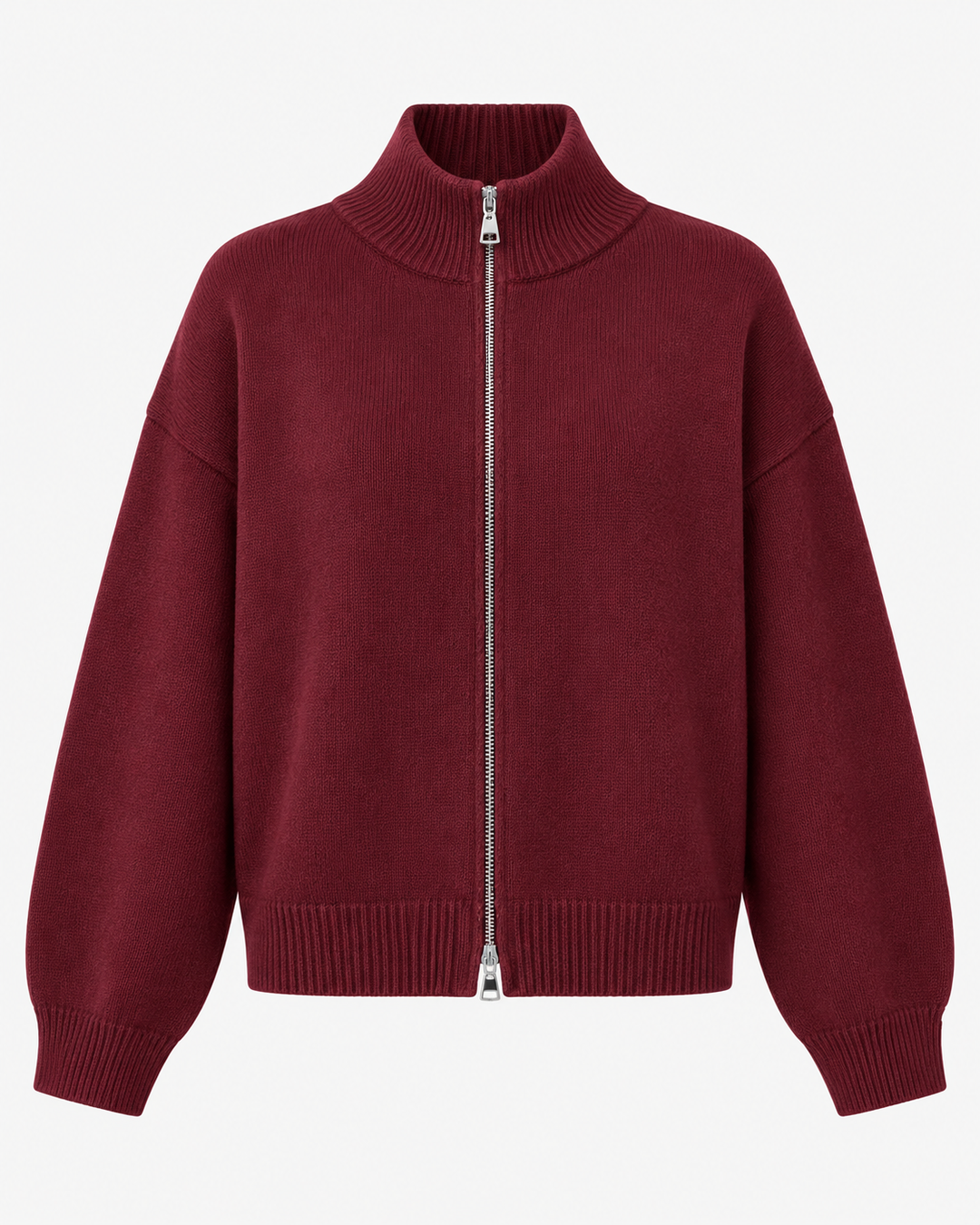 Elvira™ | Cardigan con zip e collo alto (Taglia unica)