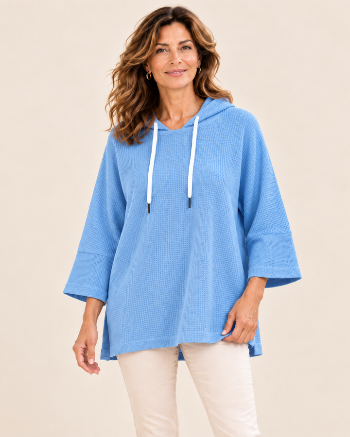 Oriana™ | Poncho in maglia con cappuccio