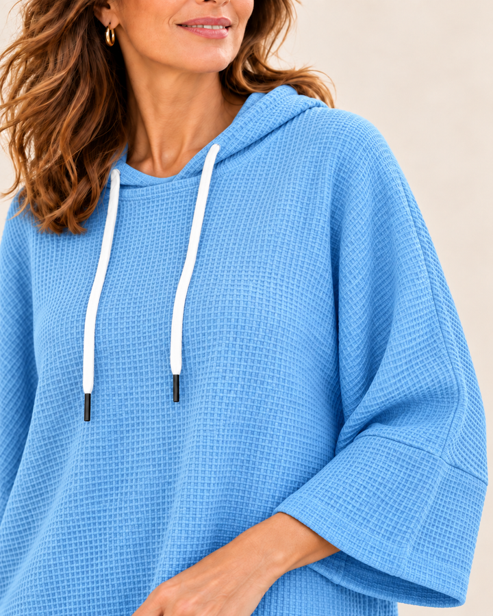 Oriana™ | Poncho in maglia con cappuccio