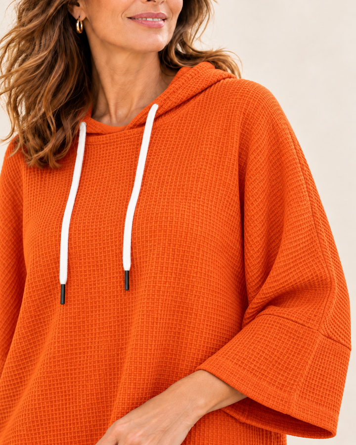Oriana™ | Poncho in maglia con cappuccio