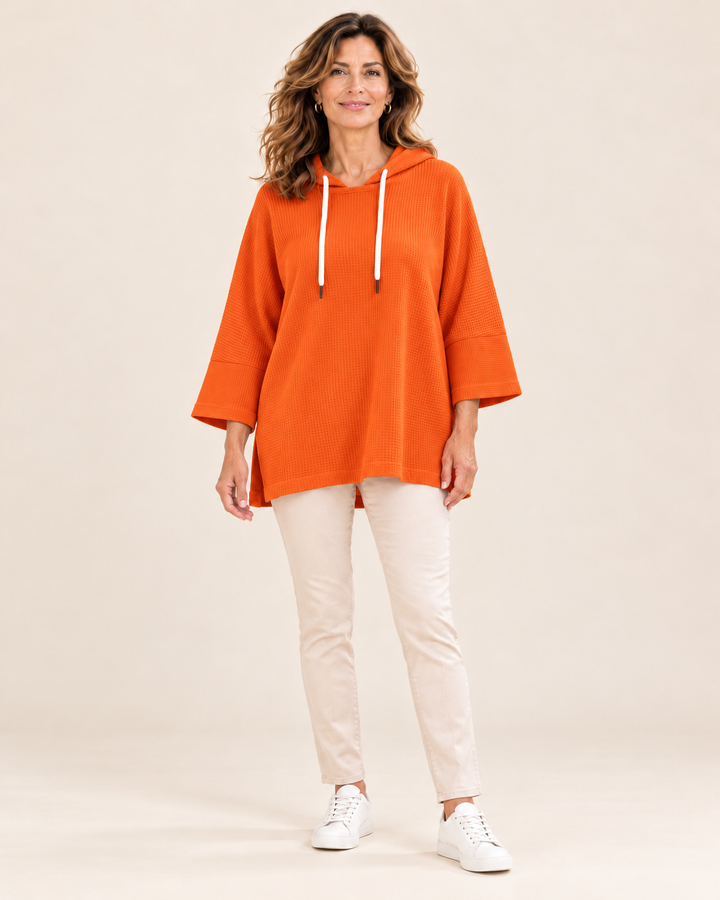 Oriana™ | Poncho in maglia con cappuccio