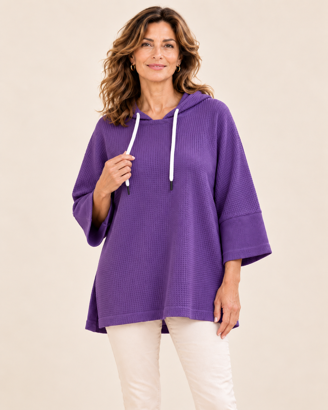 Oriana™ | Poncho in maglia con cappuccio