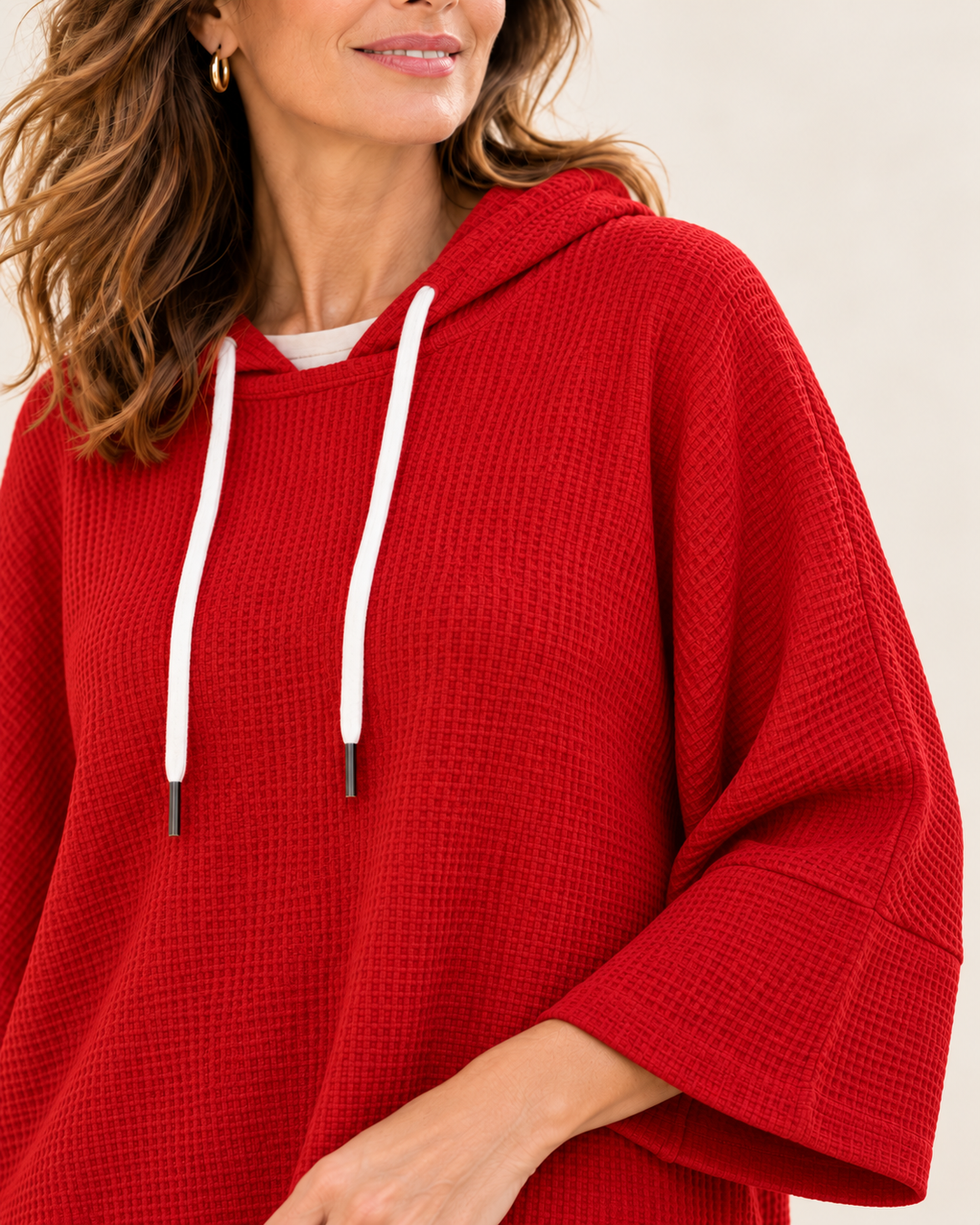 Oriana™ | Poncho in maglia con cappuccio