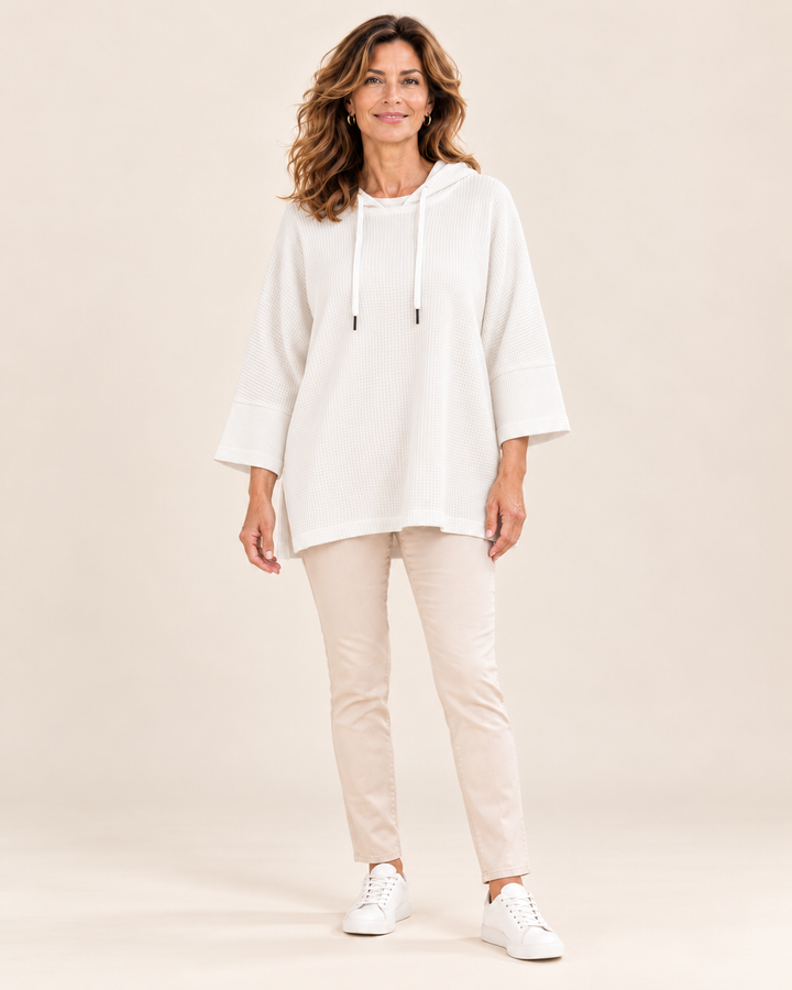 Oriana™ | Poncho in maglia con cappuccio