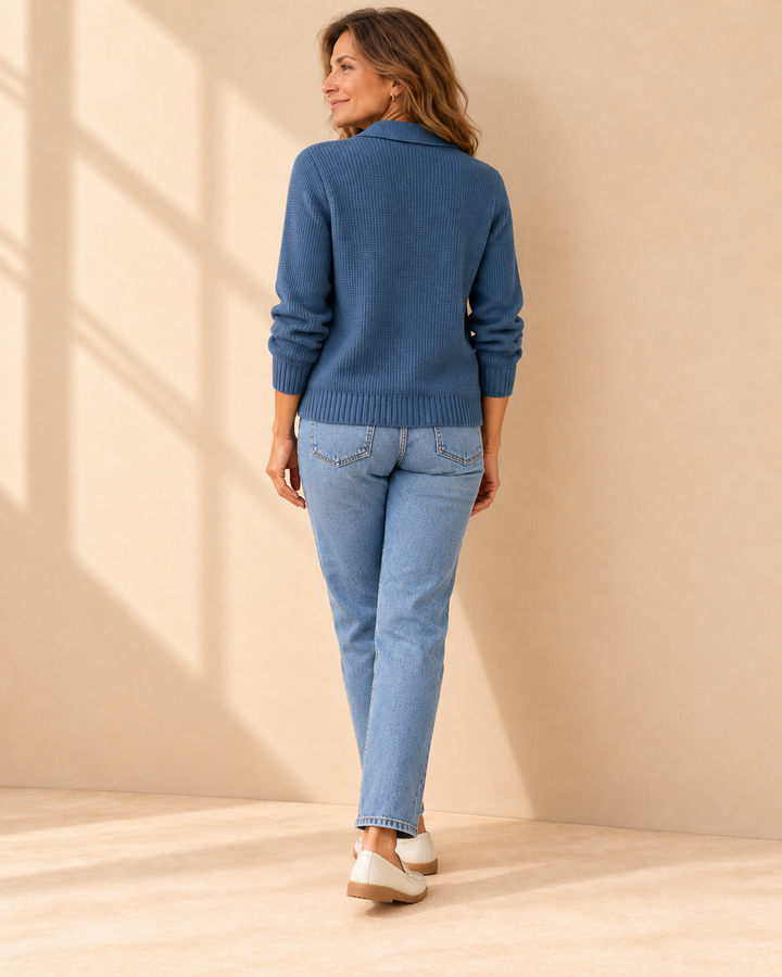 Sabrina™ | Maglione a Maglia con Collo