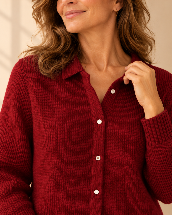 Sabrina™ | Maglione a Maglia con Collo