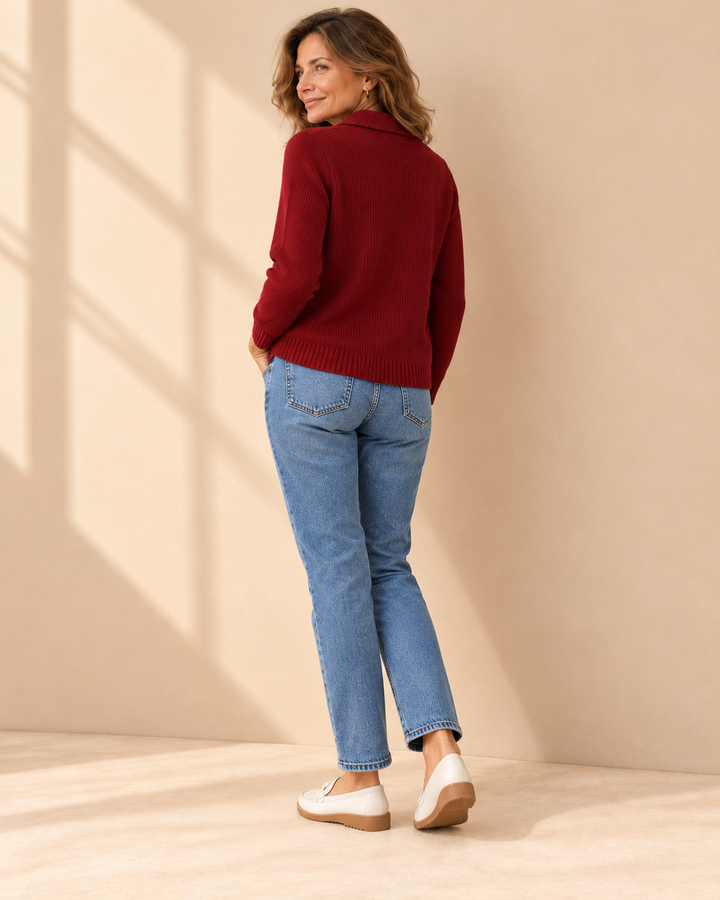Sabrina™ | Maglione a Maglia con Collo