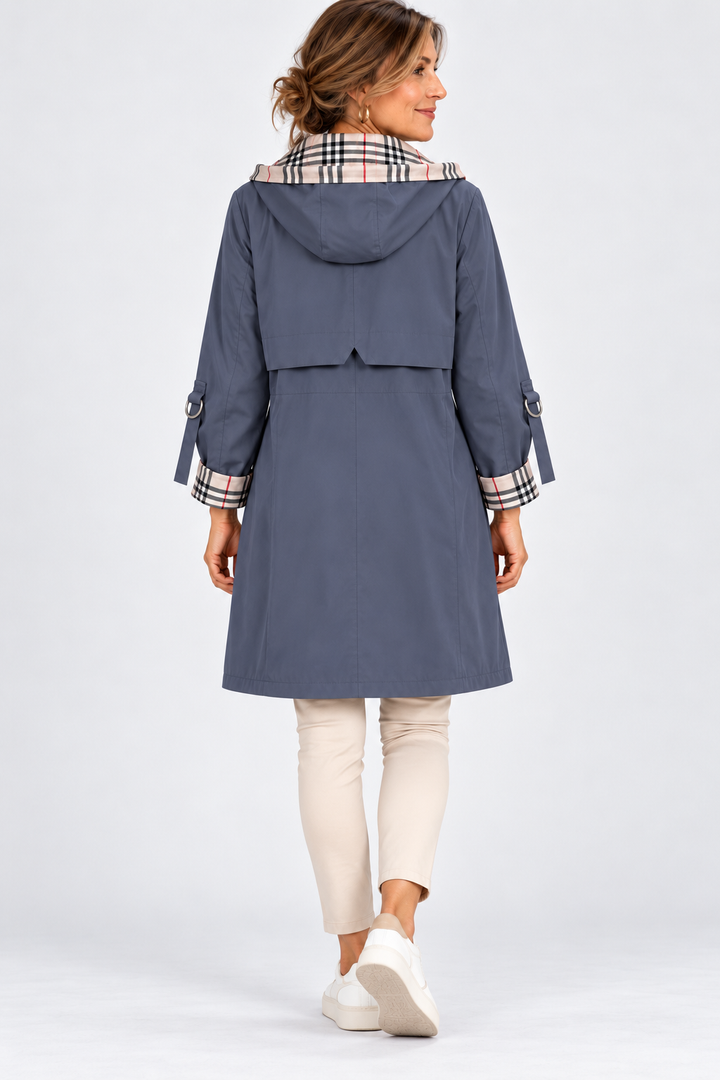 Assuntina™ | Giacca lunga con cappuccio e vita regolabile