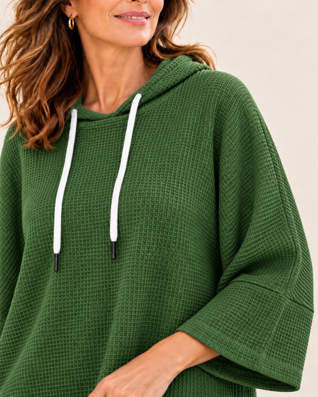 Oriana™ | Poncho in maglia con cappuccio