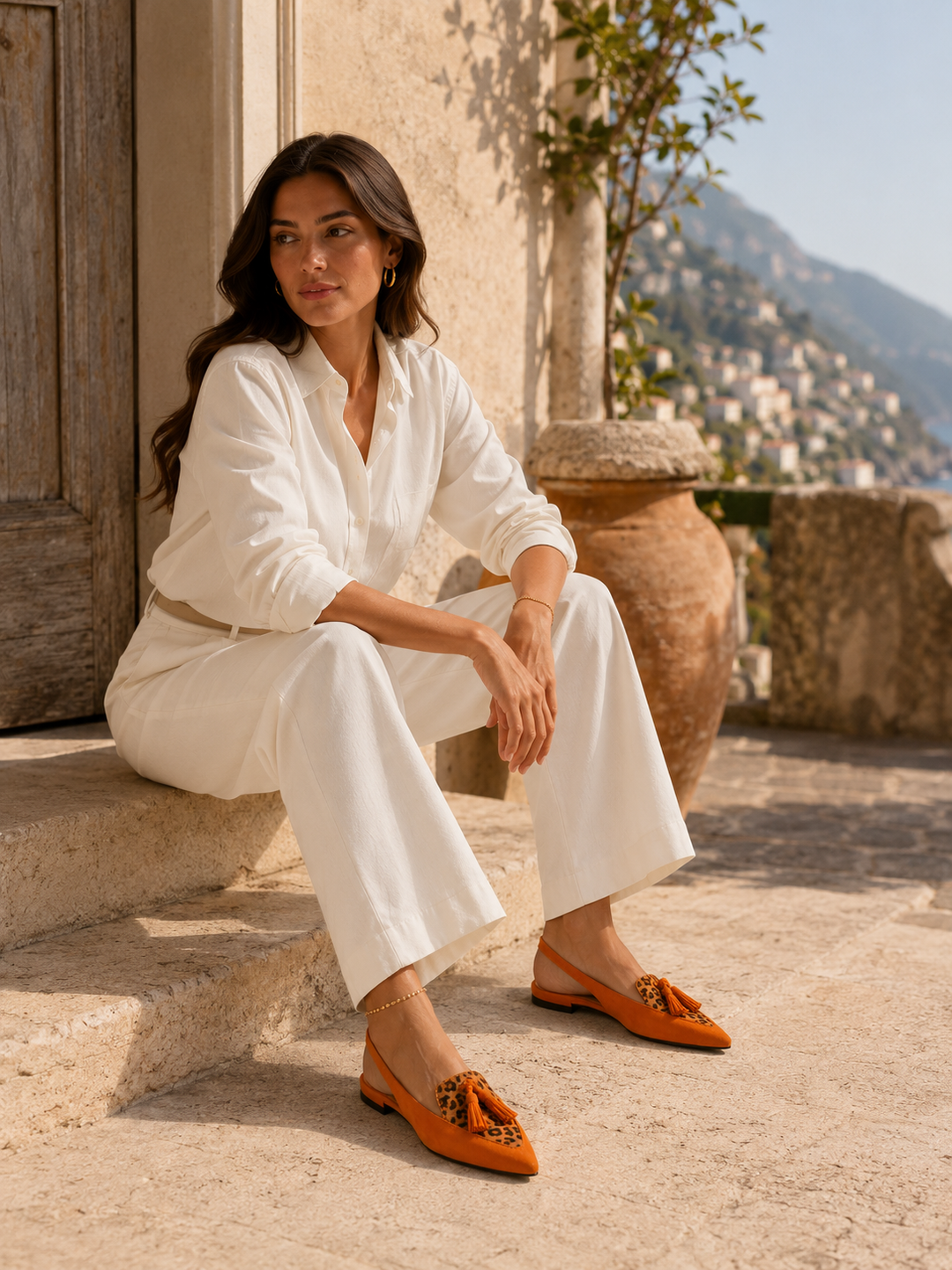 Eliza | Sandali con cinturini e nappine