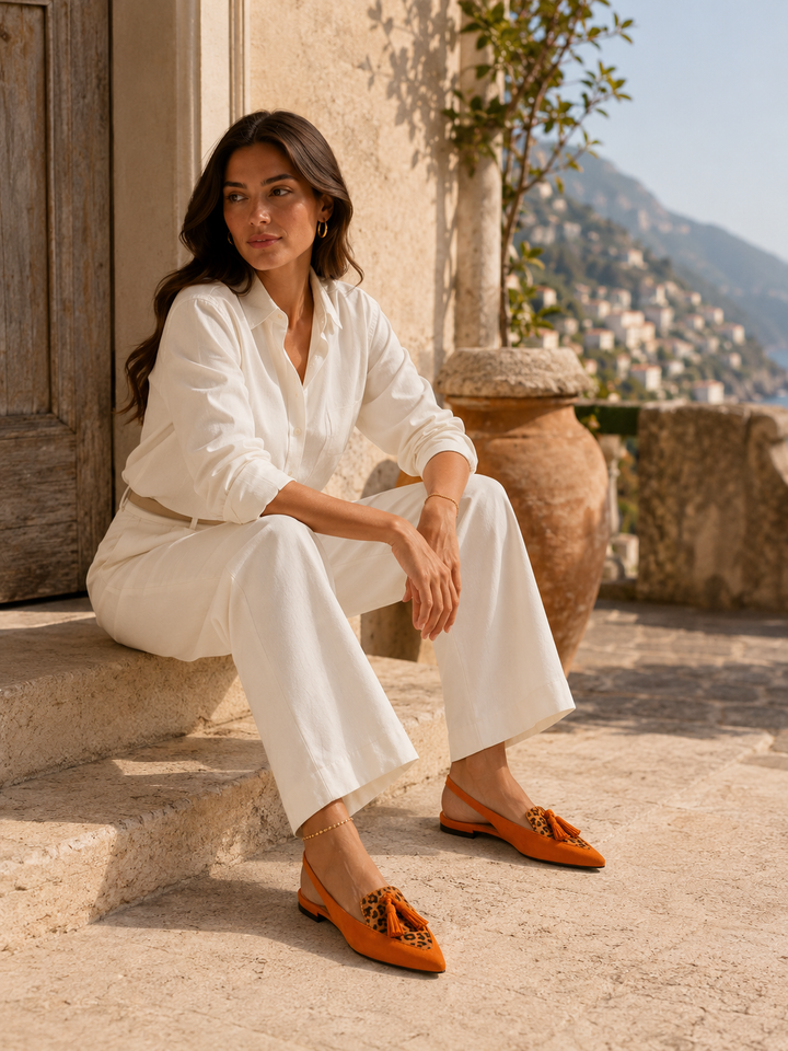 Eliza | Sandali con cinturini e nappine